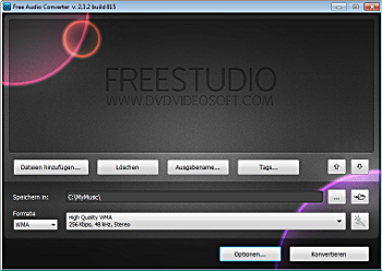 Free Audio Converter: ein Programm starten