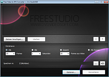 Free Video to JPG Converter: ein Programm starten