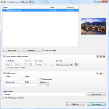 Free Image Convert and Resize