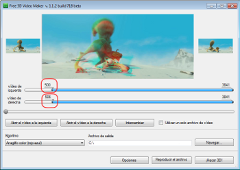 Free 3D Video Maker: establecer la distancia entre los frames
