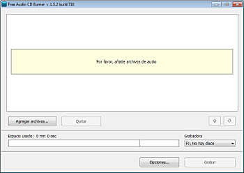 Free Audio CD Burner: iniciar el programa