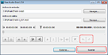 Free Audio Dub: guardar el archivo de audio