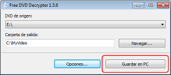 Free DVD Decrypter: copy DVD to computer hard drive