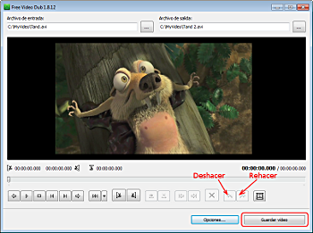 Free Video Dub: guardar la película editada