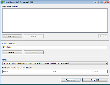 Free Video to DVD Converter: iniciar el programa
