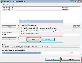 Free Video to DVD Converter: convertir vídeos a DVD