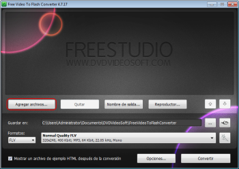 Free Video to Flash Converter: seleccionar un archivo de vídeo de entrada