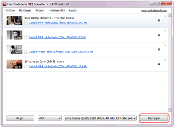 Free YouTube to MP3 Converter: descargar vídeo y extraer audio
