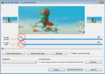 Free 3D Video Maker: définissez le déplacement entre des frames