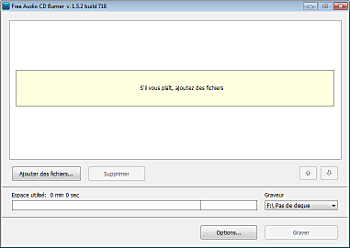 Free Audio CD Burner: lancez le logiciel