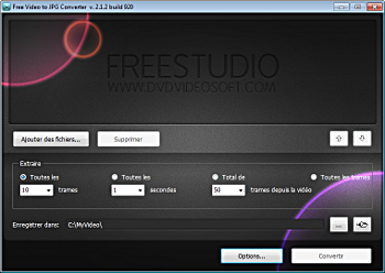 Free Video to JPG Converter: lancez le logiciel