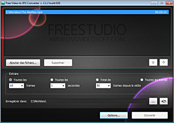 Free Video to JPG Converter: sélectionnez le fichier d'entrée
