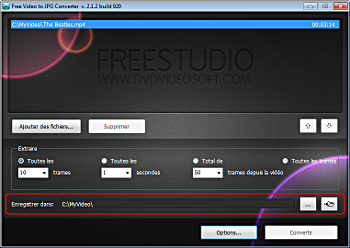 Free Video to JPG Converter: cliquez sur le bouton Parcourir...  et choisissez l'emplacement de sortie