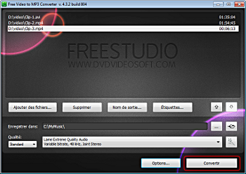 Free Video to MP3 Converter: extrayez l'audio de la vidéo