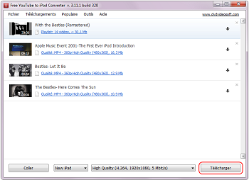 Free YouTube to iPod Converter: téléchargez et convertissez la vidéo pour iPod