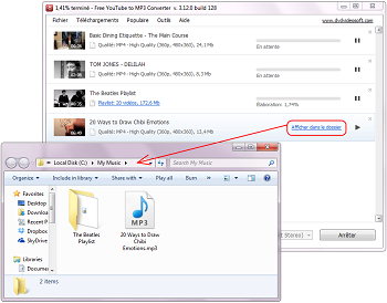 Free YouTube to MP3 Converter: trouvez vos fichiers audio de sortie