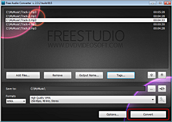 Free Audio Converter: convert audio