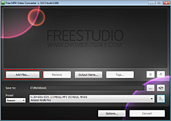 Free MP4 Video Converter: select input files