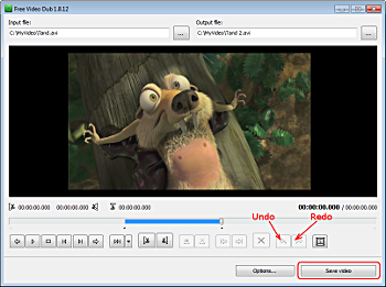 Free Video Dub: save edited movie