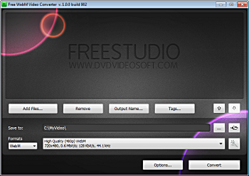 Free WebM Video Converter: launch the program