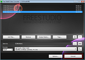 Free WebM Video Converter: convert videos