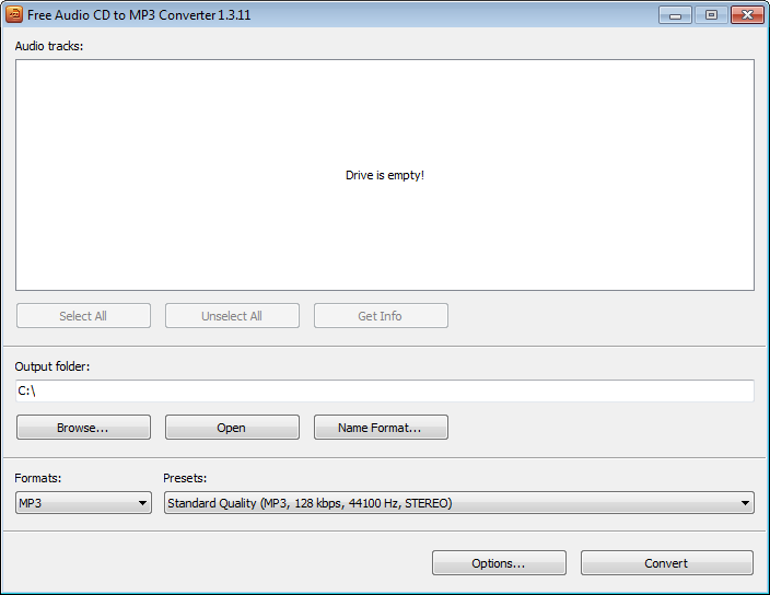 Free Audio CD to MP3 Converter screenshot