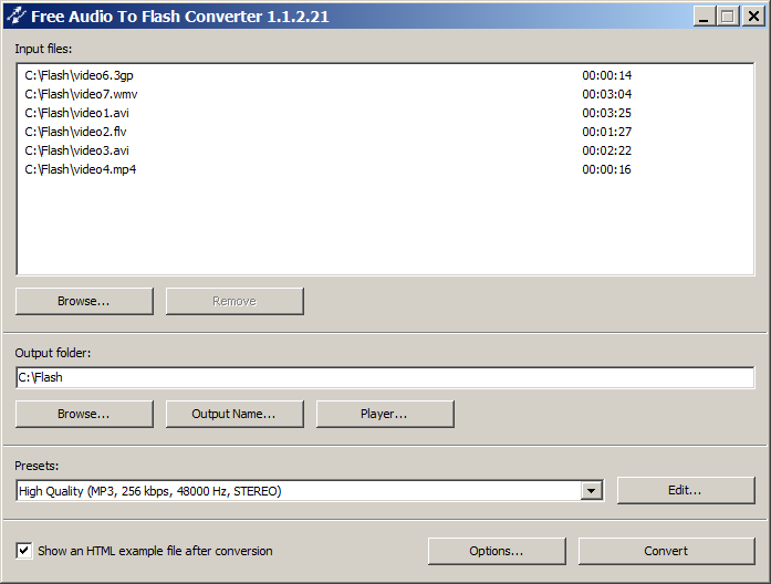 Free Audio to Flash Converter