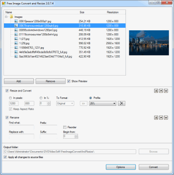 Free Image Convert and Resize