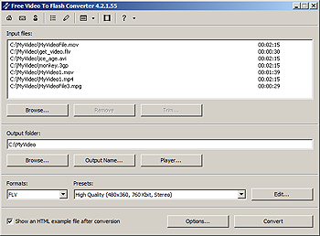 Free Video to Flash Converter: convert video to flv, avi to flv, mp4 to flv