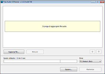 Free Audio CD Burner: avvia il programma