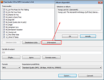 Free Audio CD To MP3 Converter: Inserisci un CD Audio 