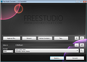 Free Audio Converter: avvia il programma