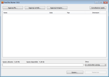 Free Disc Burner: avvia il programma