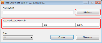 Free DVD Video Burner: aggiungi video per masterizzarlo 