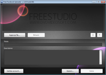 Free Uploader for Facebook: avvia il programma