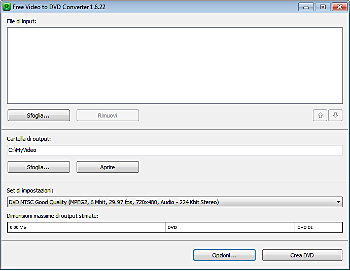 Free Video to DVD Converter: avvia il programma