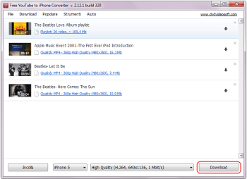 Free YouTube to iPhone Converter: scarica e converti video per iPhone