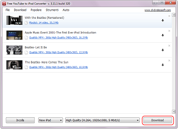 Free YouTube to iPod Converter: scarica e converti video per iPod