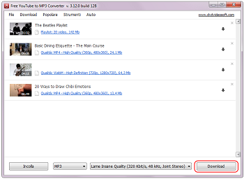 Free YouTube to MP3 Converter: scarica video ed estrai audio