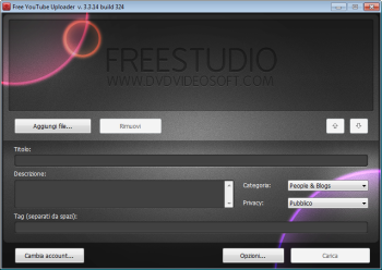 Free YouTube Uploader: avvia il programma