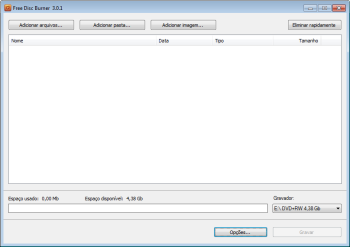 Free Disc Burner: iniciar o programa