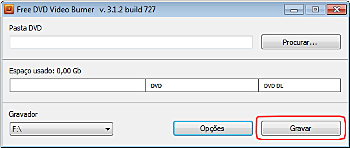 Free DVD Video Burner: configurar opções