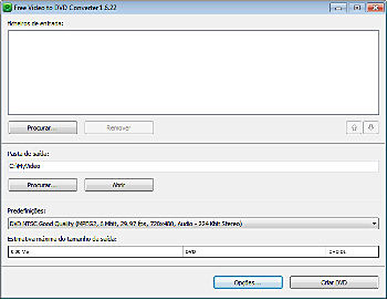 Free Video to DVD Converter: iniciar o programa