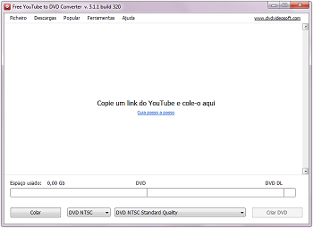 Free YouTube to DVD Converter: iniciar o programa