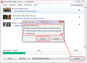 Free YouTube to DVD Converter: descarregar vídeos