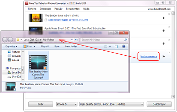 Free YouTube to iPhone Converter: encontrar o vídeo de saída
