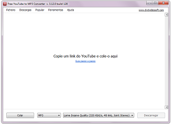 Free YouTube to MP3 Converter: iniciar o programa