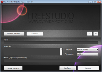 Free YouTube Uploader: iniciar o programa