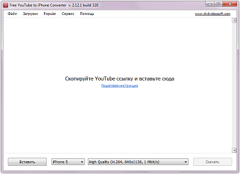 Free YouTube to iPhone Converter: запустите программу