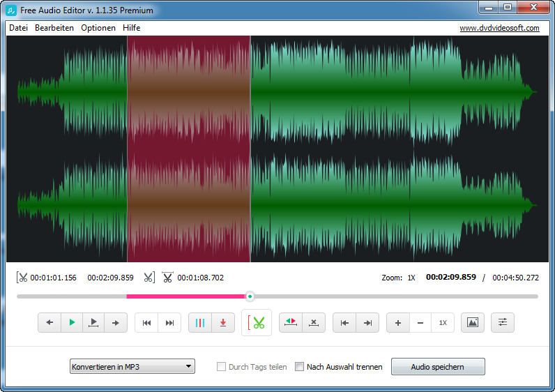 Free Audio Editor: Bearbeiten Sie das Audio